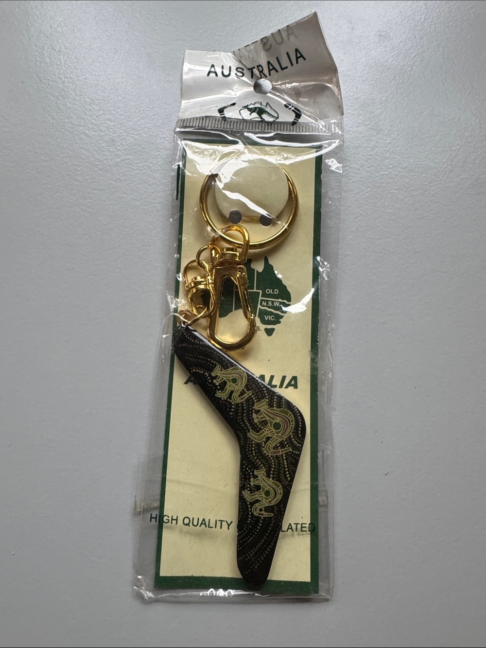 NWT Australia Boomerang Keychain